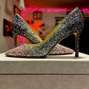 Jimmy Choo Romy 85 Heels, silver/ballet pink/anthracite